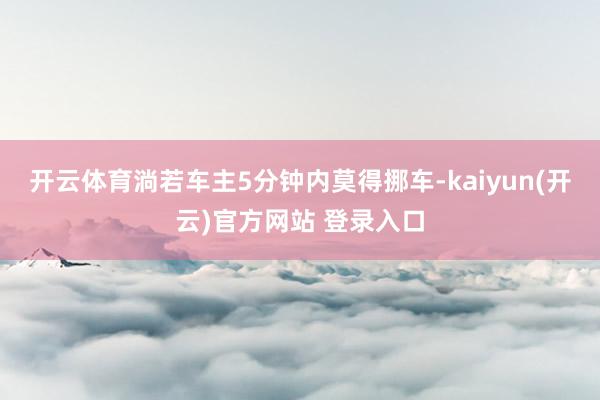 开云体育淌若车主5分钟内莫得挪车-kaiyun(开云)官方网站 登录入口