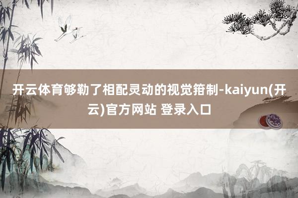 开云体育够勒了相配灵动的视觉箝制-kaiyun(开云)官方网站 登录入口